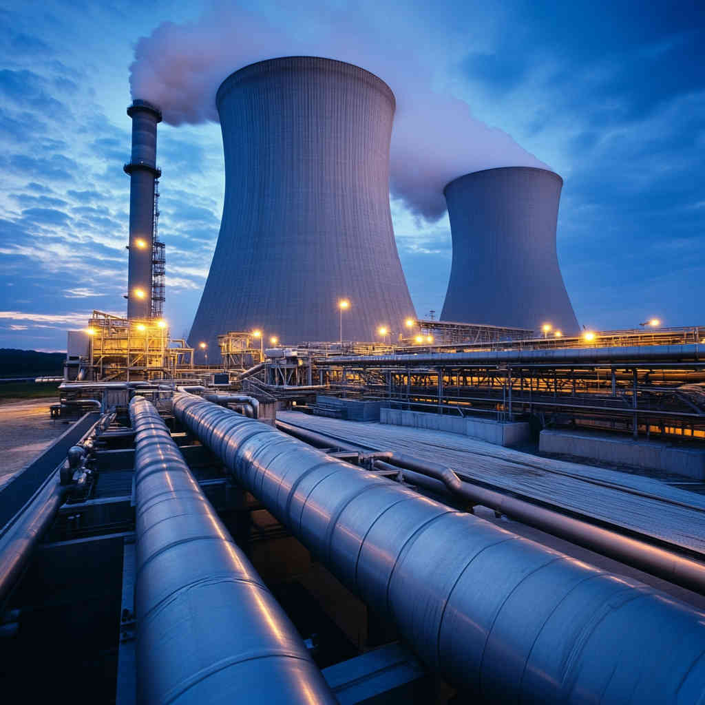 Stainless steel pipes used in a nuclear power plant