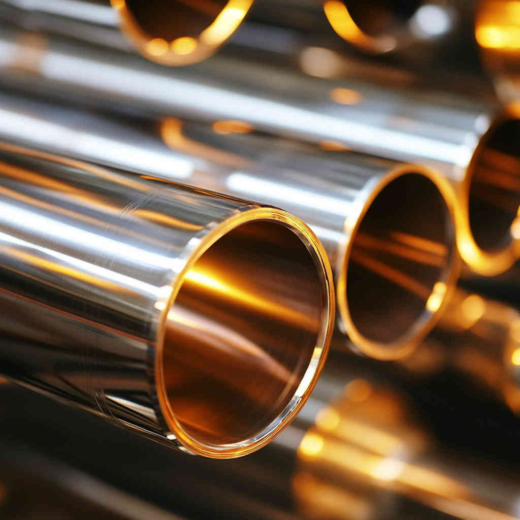 Stainless steel pipes exposed to high temperatures